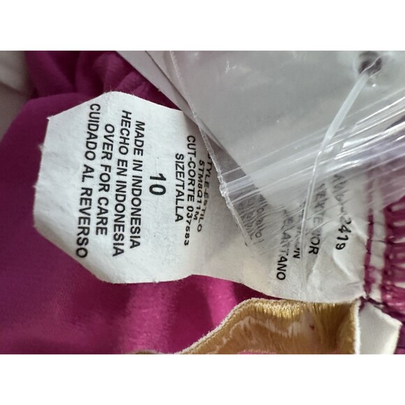 2 Bamboo Swimsuit 1PC Pink Ruched Bandeau Halter Strap Padded Bra Size 10 NWT - Picture 11 of 11